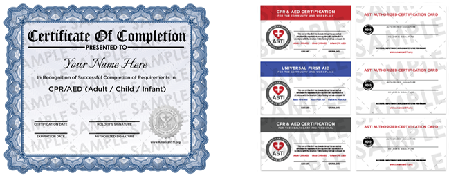 Sample Certification